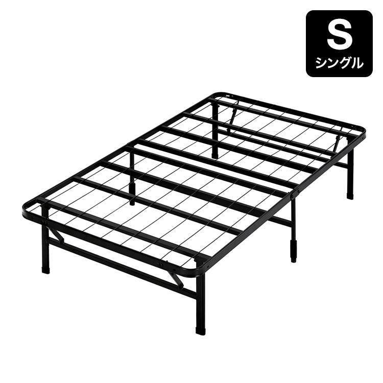 ベッドフレーム 折りたたみ ベッド下収納 [シングル]のサムネイル