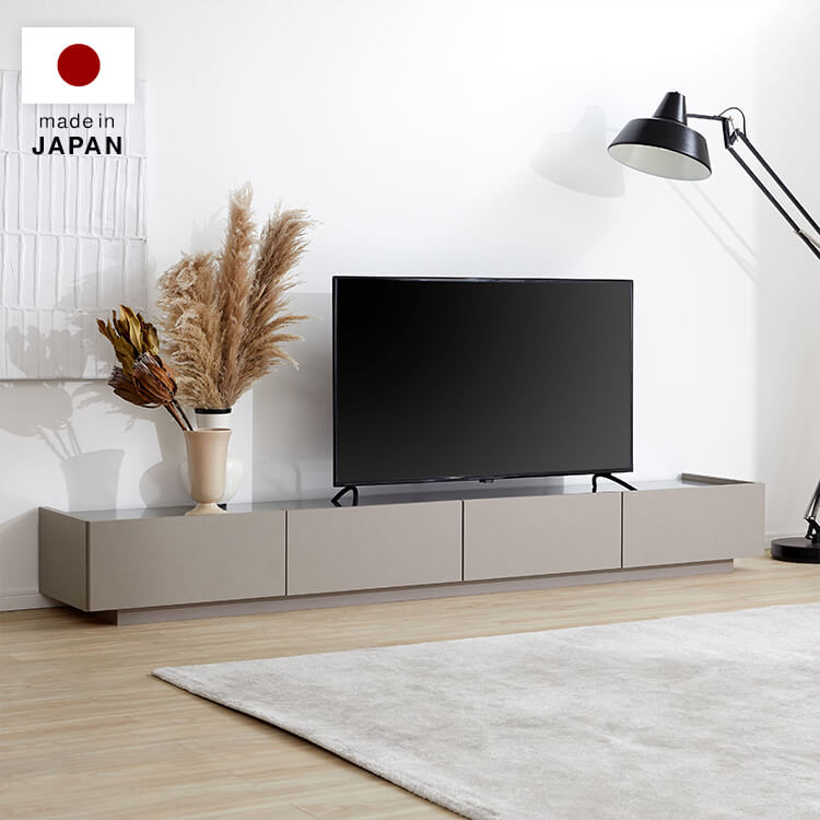 日本製テレビ台 半完成品 ステンレス レザー風 ワイド [幅240]