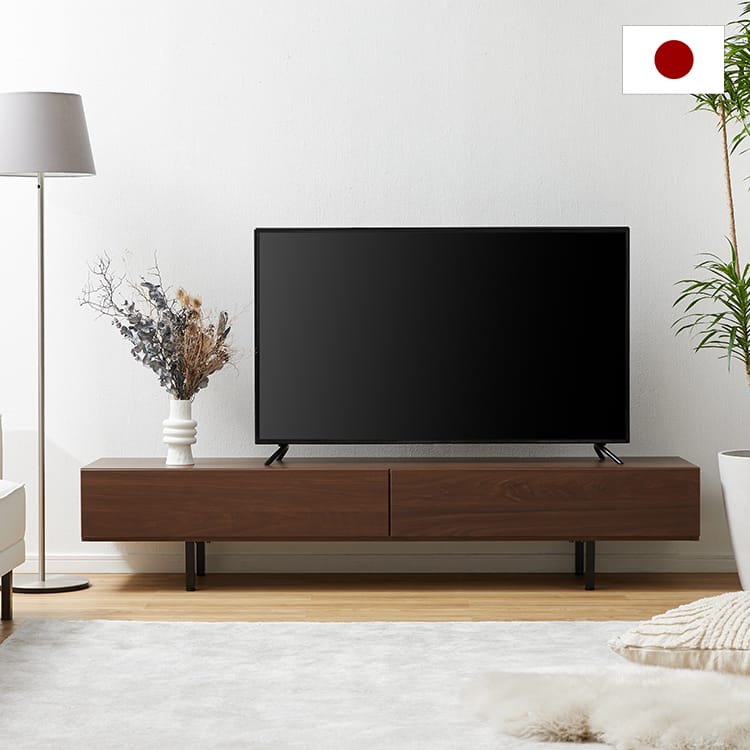イロニア / テレビ台 (幅180) | 日本製 木目調|収納付き 脚付き