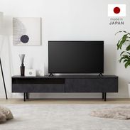 テレビ台　黒　 開梱設置付き】 ［幅220］テレビ台 ローボード ｜バイカラー 赤外線