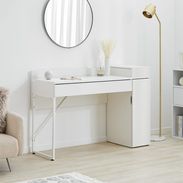 グレー 木製 ドレッサー デスクのみ 訳あり品　実物写真ありJ108-H80-① グレー 木製 ドレッサー デスクのみ 訳あり品 実物写真ありJ108-H80-①