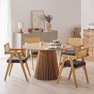 【新品】円形木製ダイニングテーブル幅90/120cm ダイニング テーブル 北欧風 円形 丸形 ダイニングテーブル 径120cm