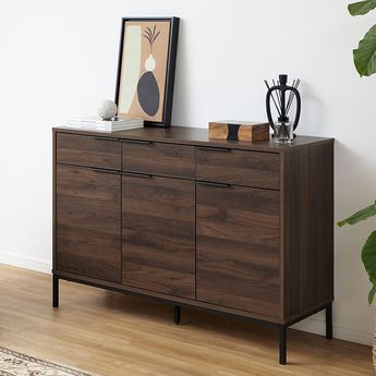 収納棚(幅118cm) キャビネット サイドボード ローボード リビング