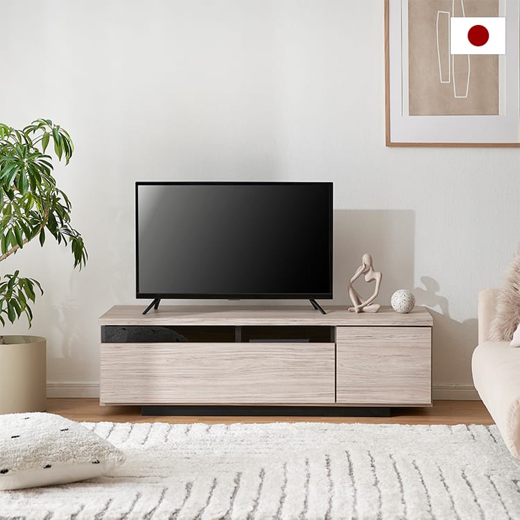 完成品】たっぷり収納が魅力の木製テレビ台！37型対応のロータイプ(シャビーナチュラル/ホワイト/ウォルナット/ナチュラル/ダークブラウン/ブラック)  | 【公式】LOWYA(ロウヤ) 家具・インテリアのオンライン通販