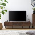 フィナント / テレビ台 (幅140) | ラタン調 スチール脚|ローボード