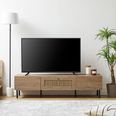テレビ台(幅140cm) ラタン調 木目 スチール脚 | 【公式】LOWYA