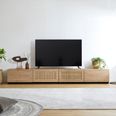 LOWYA ロウヤ ラタン調テレビボード テレビ台 幅80] 木製テレビボード ラタン調 コード穴 脚付き | 【公式
