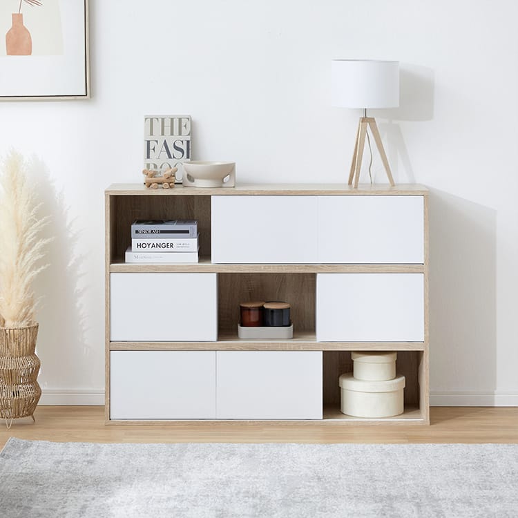 扉付きカラーボックス キャビネット 収納棚 [幅106.4] | 【公式】LOWYA