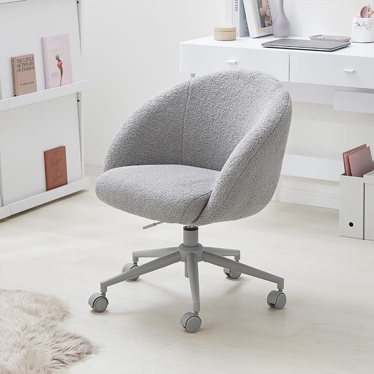 デスクチェア ブークレ生地 ポケットコイル座面 | 【公式】LOWYA