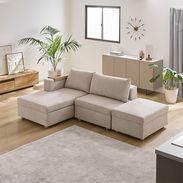 3人掛けソファ ベージュ | 【公式】LOWYA(ロウヤ) 家具・インテリアの