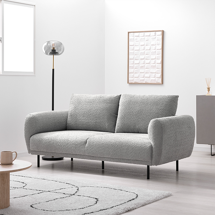 ソファ　ソファー　ローソファ　フロアソファ　2人掛け　グレー ローソファ フロアソファ 2人掛け ライトグレー 幅119cm 2P シンプル