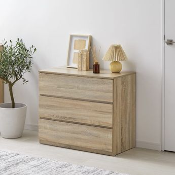 木目調チェスト 収納タンス 3段/4段 [幅80] | 【公式】LOWYA(ロウヤ