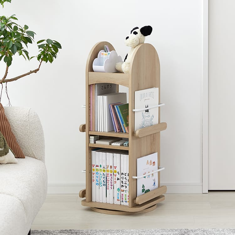 回転式本棚 絵本棚 [ロータイプ/ハイタイプ] | 【公式】LOWYA(ロウヤ