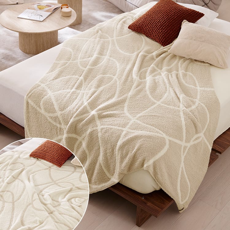 Snoozy(スヌージー) リバーシブルブランケット ニュアンスライン