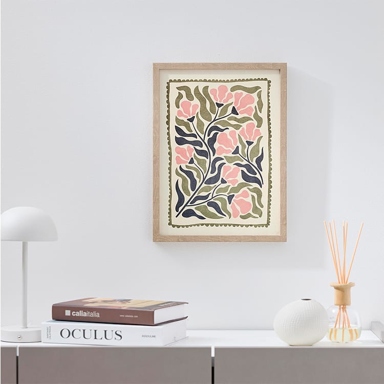 アートボード フラワー 木目調フレーム [30×40] | 【公式】LOWYA