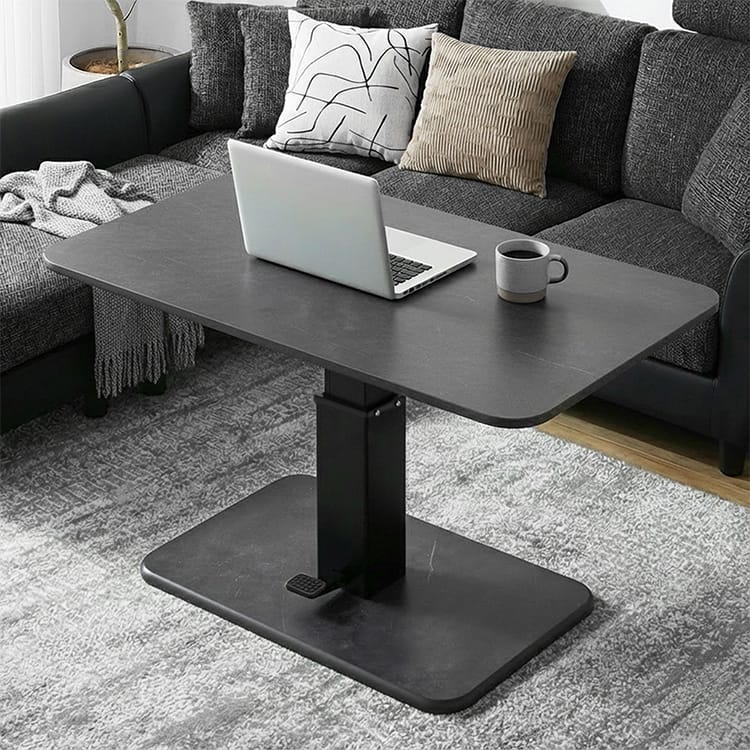 昇降式テーブル 無段階 木目調 モルタル調 [幅120] | 【公式】LOWYA